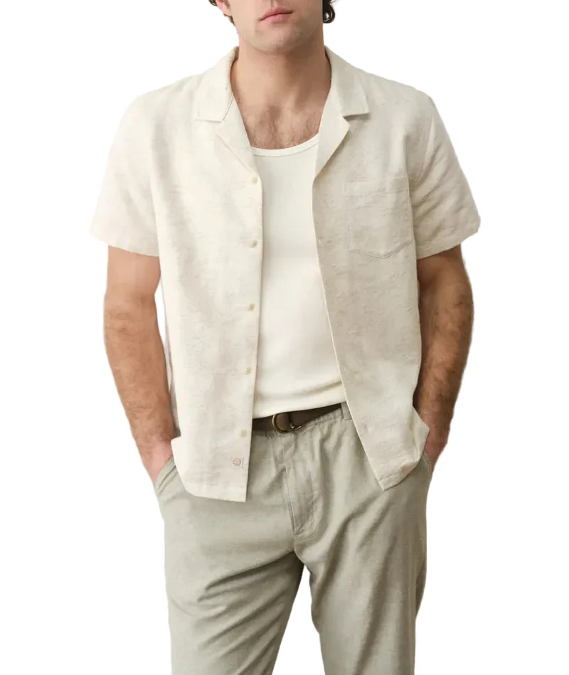 Marine Layer Mens Elio Jacquard Resort Shirt - Image 2