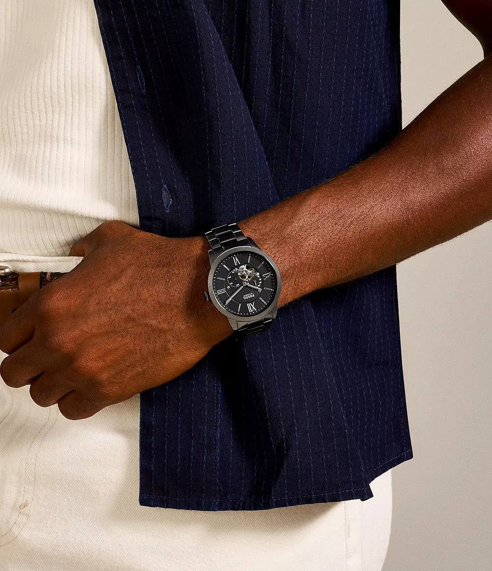 Fossil Townsman Automatic Smoke Stainless Steel Watch - Image 5