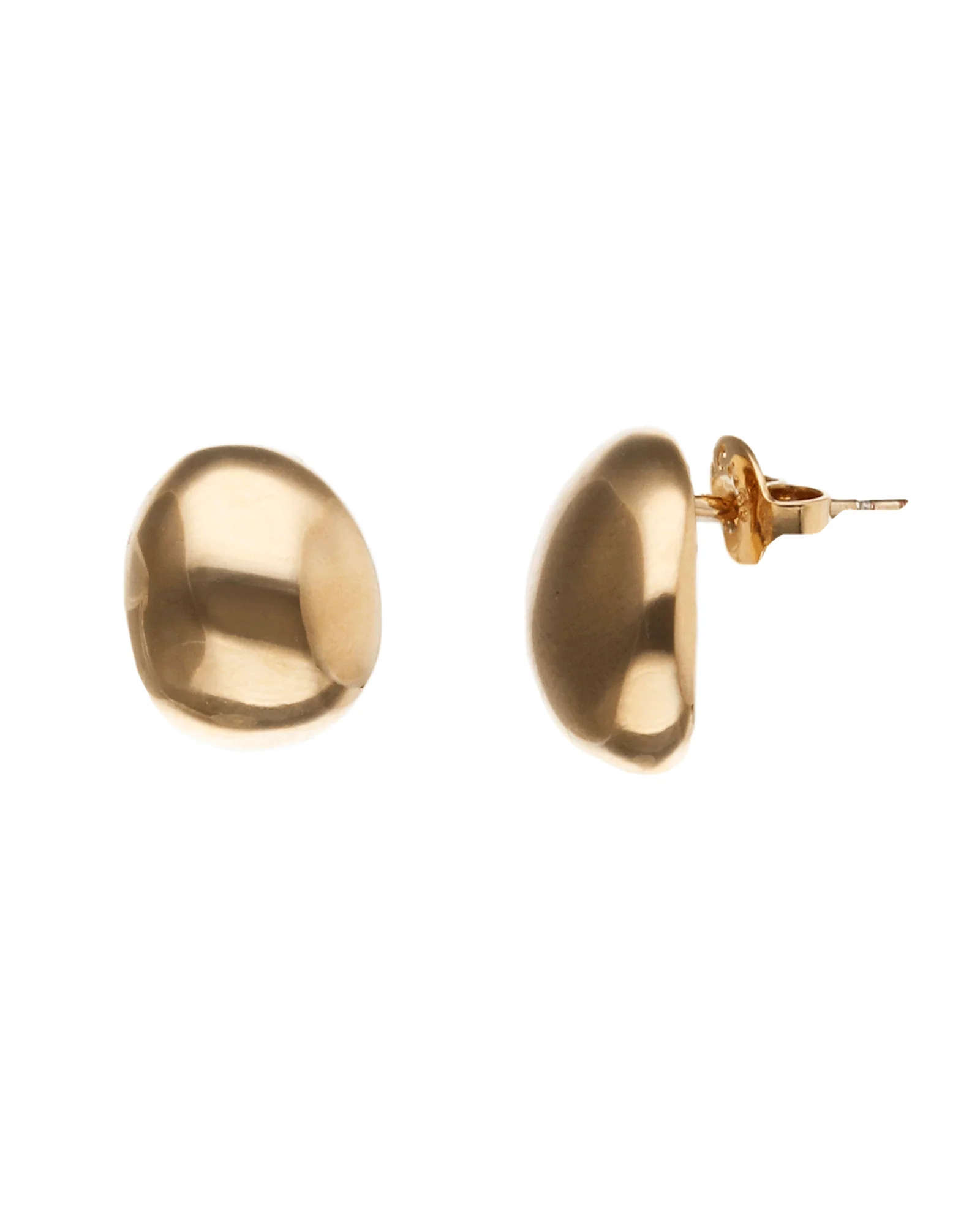 UNOde50 Medula Round Gold Stud Earrings - Image 2