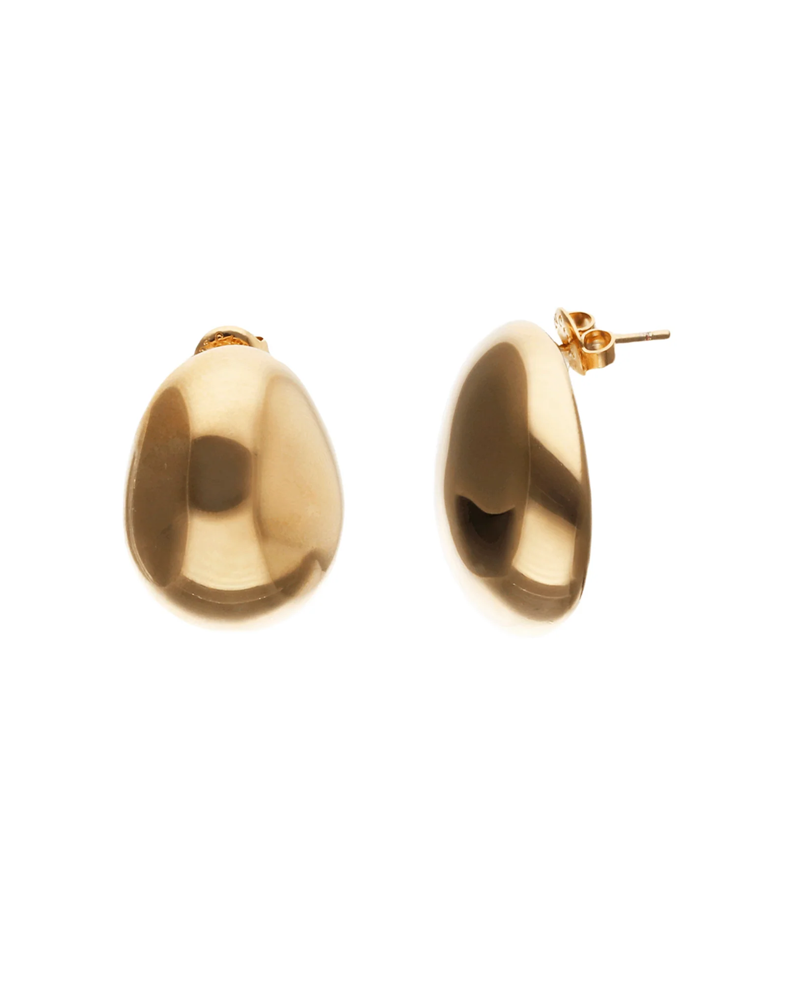 UNOde50 Medula Large Oval Gold Earrings - Image 2