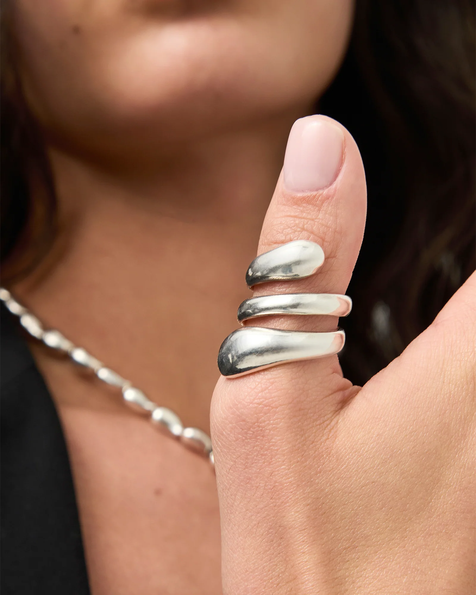 UNOde50 Medula Wrap Silver-Plated Ring - 7.5 - Image 5