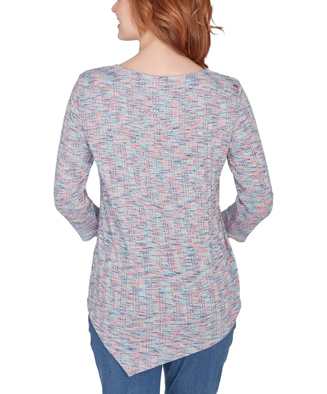 Ruby Rd. Womens Terracotta Spacedye Knit Top - Image 2