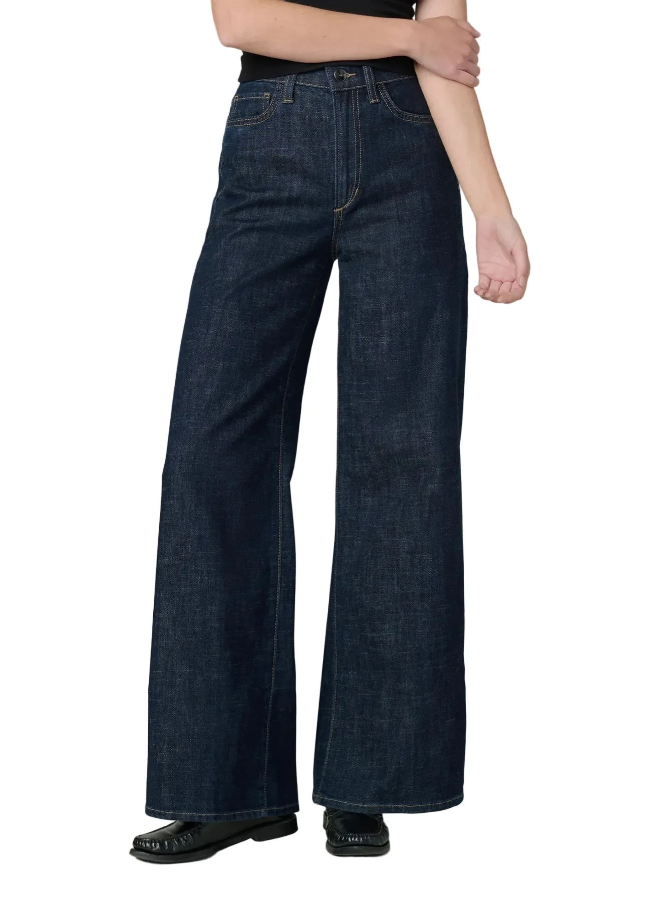 Joe's Jeans Womens Mia Petite High Rise Wide Leg Jeans - Image 2