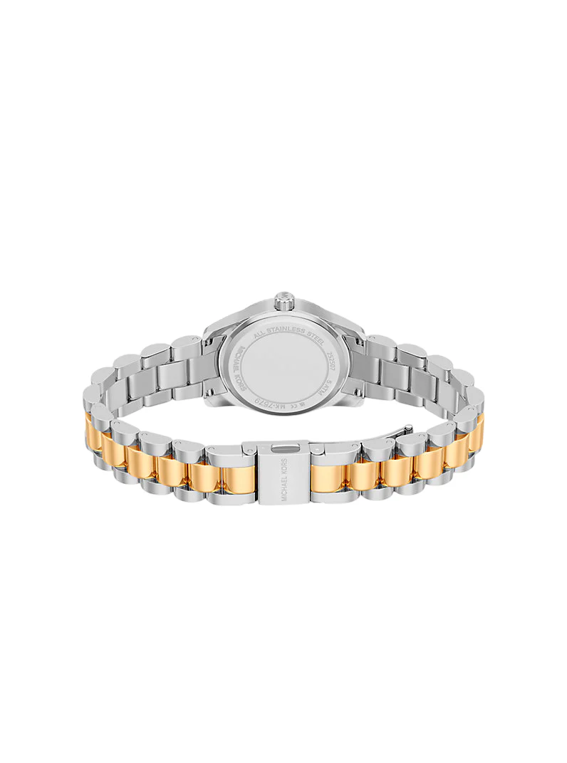 Michael Kors Womens Petite Lexington Pave Two-Tone Watch - Image 4