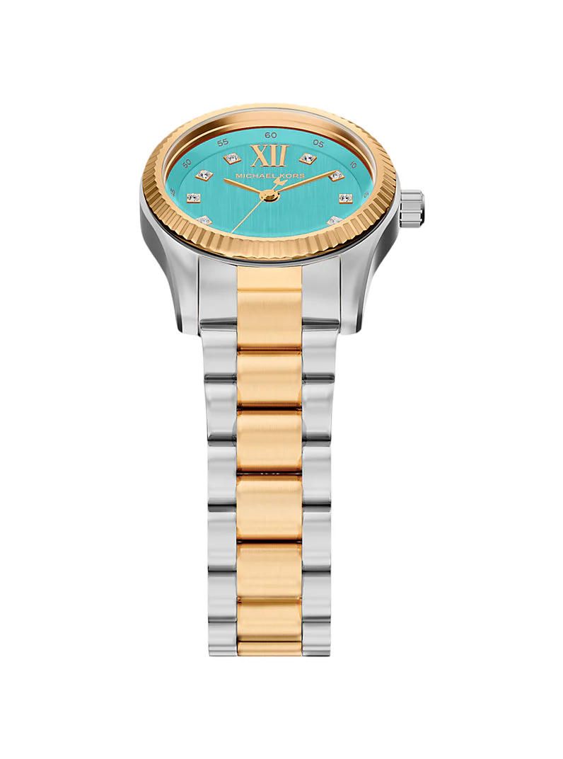 Michael Kors Womens Petite Lexington Pave Two-Tone Watch - Image 5