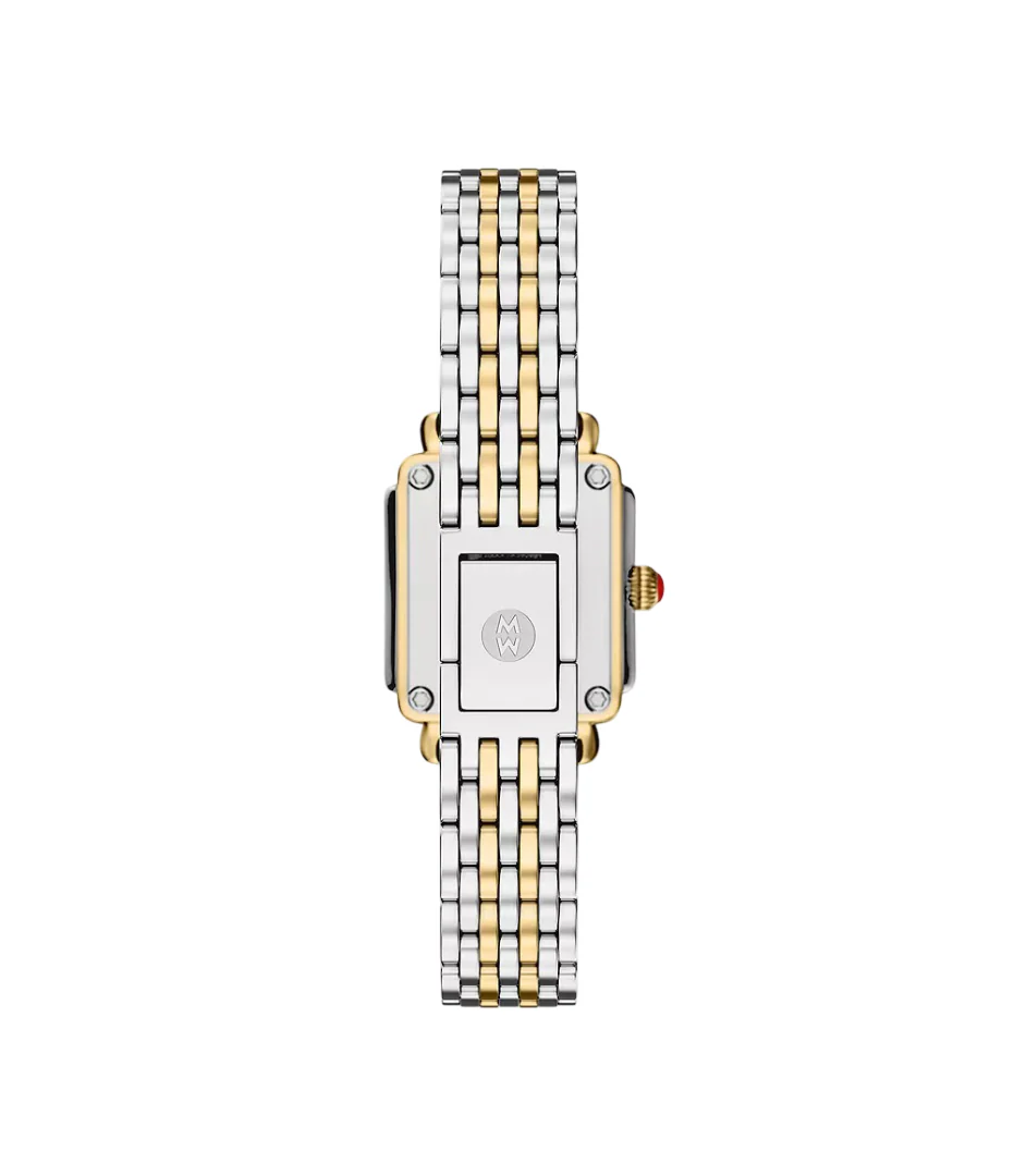 Michele Deco Madison Mini Diamond Two-Tone 18K Gold-Plated Watch - Image 2