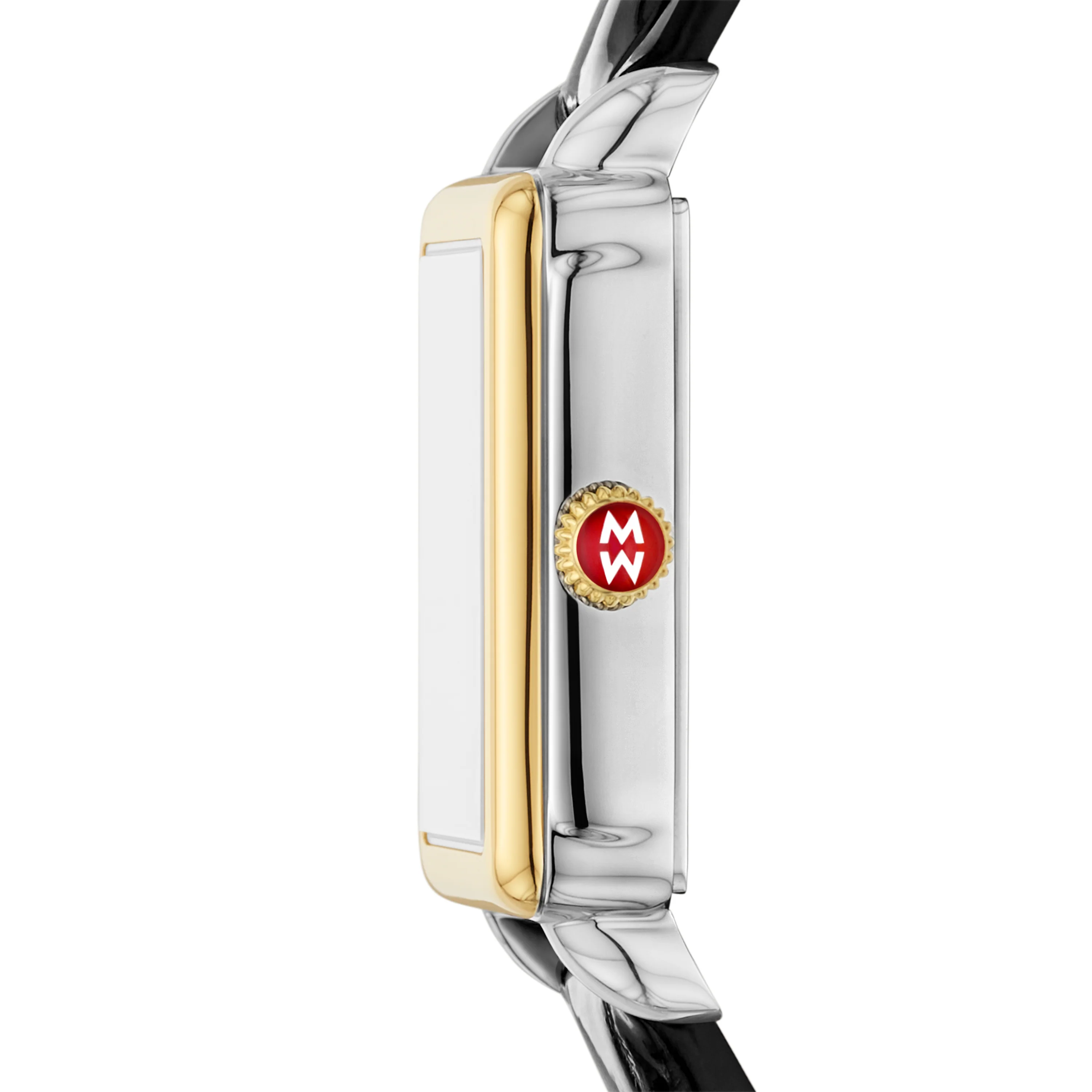 Michele Deco Park Black Leather Watch - Image 3