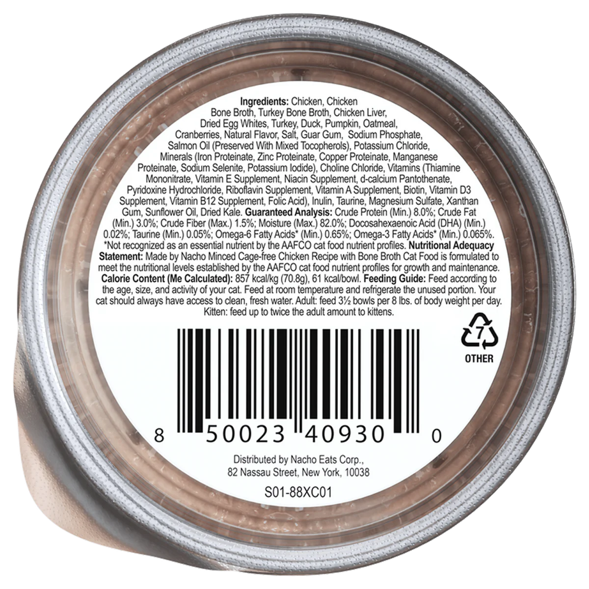 Made By Nacho Minced Chicken in Bone Broth Cat Food - 2.5 oz. - Image 2