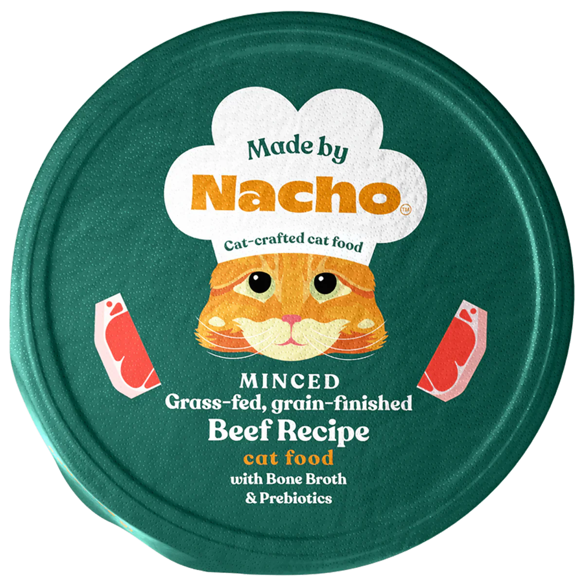 Made By Nacho Minced Beef in Bone Broth Cat Food - 2.5 oz.
