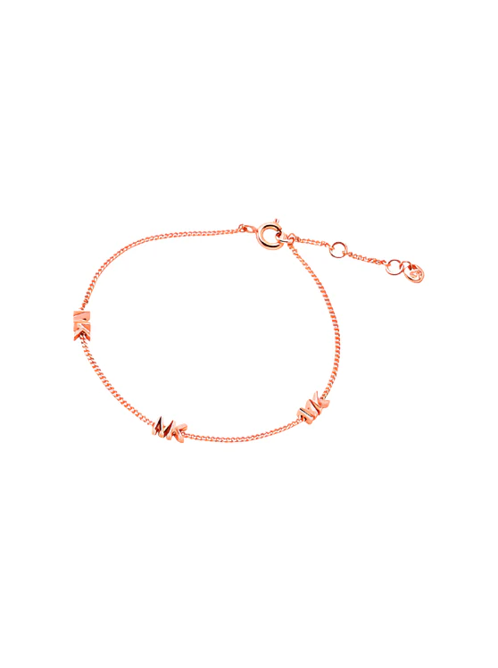 Michael Kors Rose Gold-Plated Mini MK Bracelet