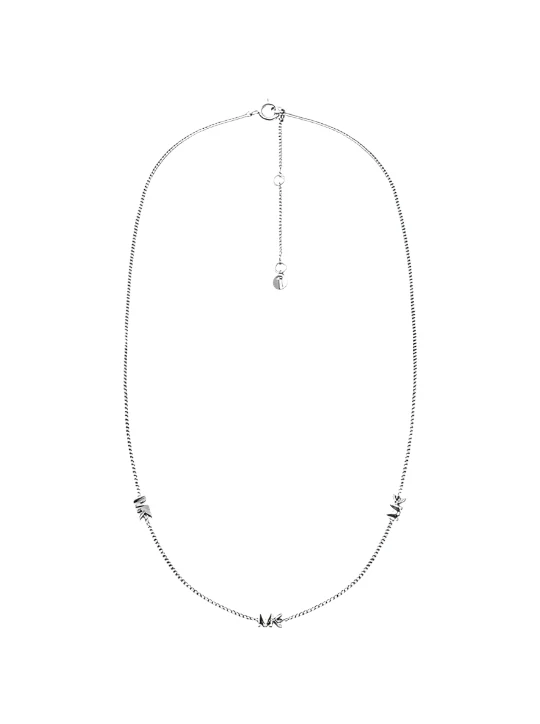 Michael Kors Silver-Plated Mini Logo Necklace