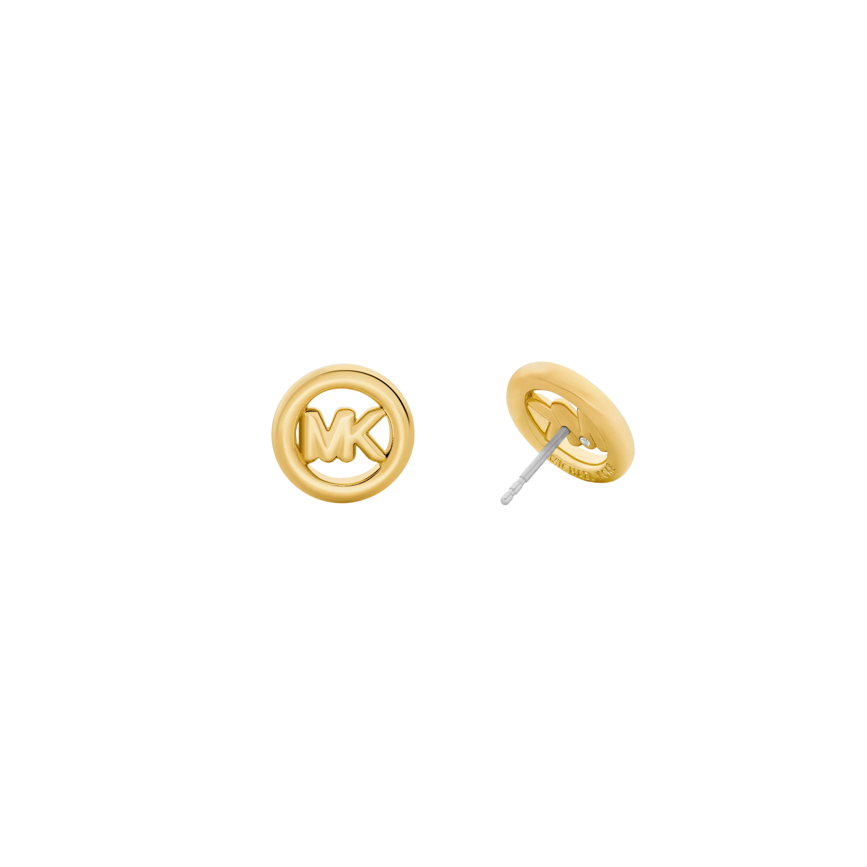 Michael Kors Gold-Tone Small Logo Stud Earrings - Image 2