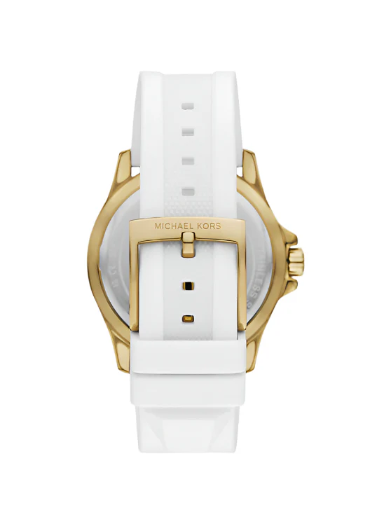 Michael Kors Mens Everest Gold-Tone And Silicone Watch - Image 3