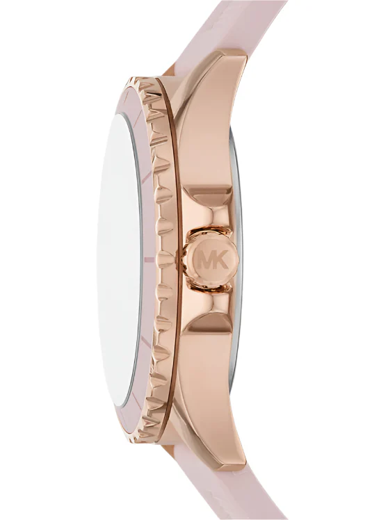 Michael Kors Mens Everest Rose Gold-Tone And Silicone Watch - Image 2