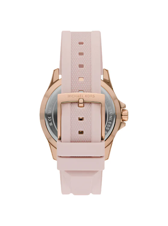 Michael Kors Mens Everest Rose Gold-Tone And Silicone Watch - Image 3