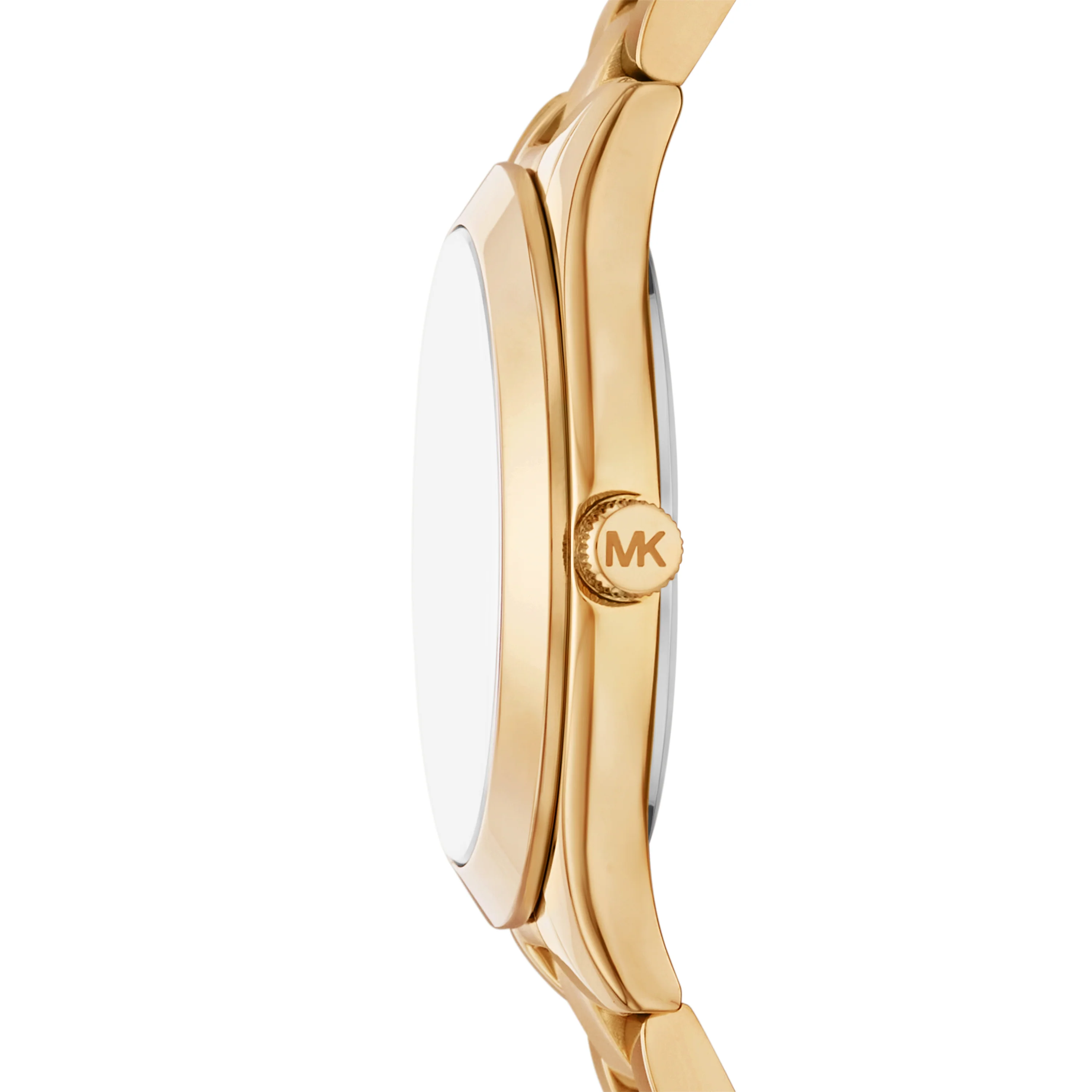 Michael Kors Womens Slim Runway Three-Hand Gold-Tone Stainless Steel Watch Gift Set - Image 3
