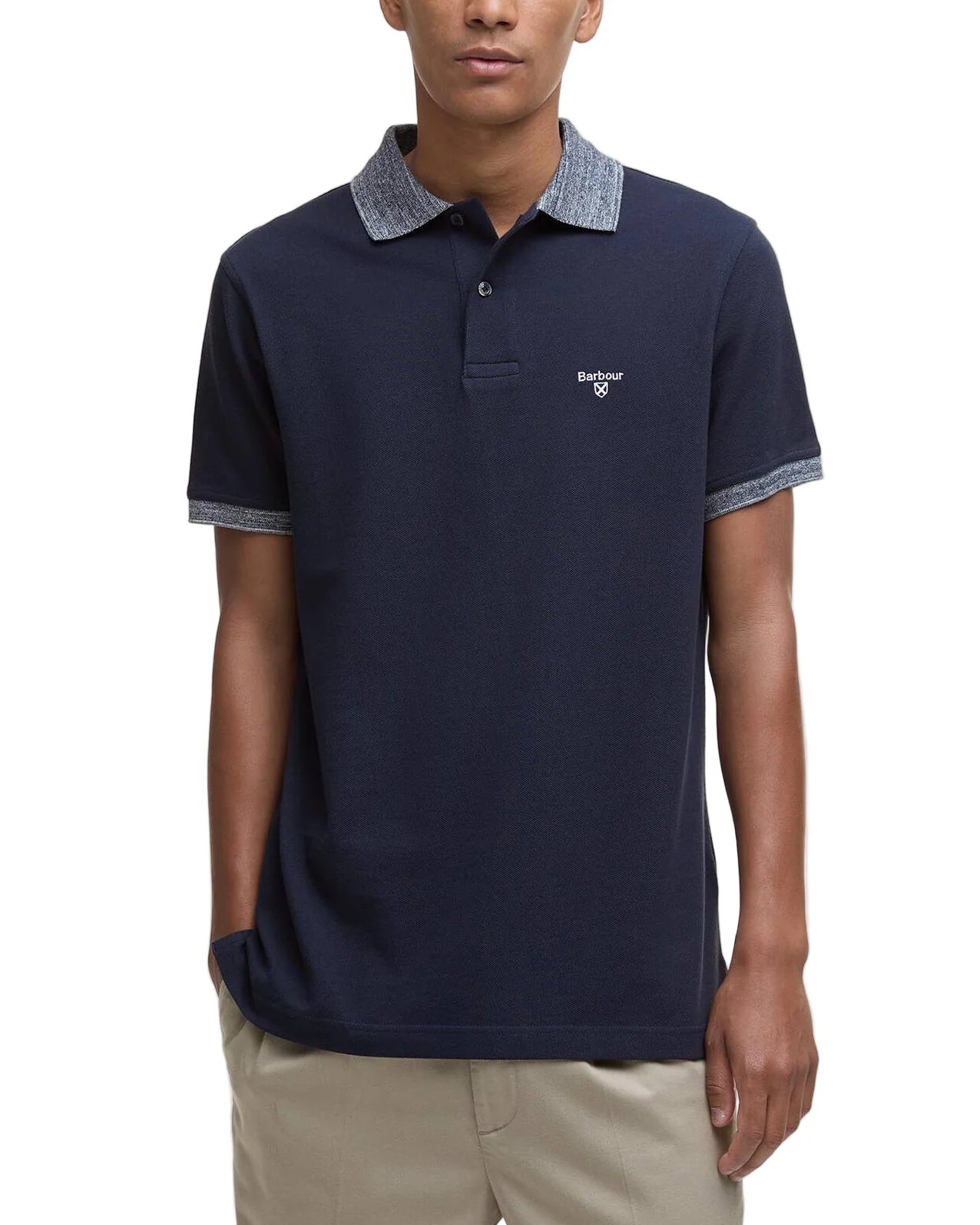 Barbour Mens Marlton Tailored Short Sleeve Polo Shirt - Image 2
