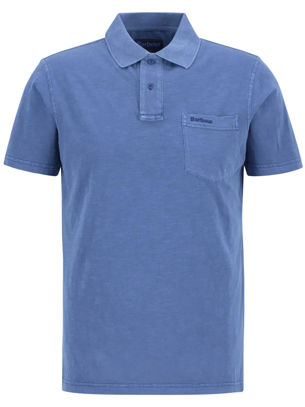 Barbour Mens Pigment Dye Slub Short Sleeve Polo Shirt
