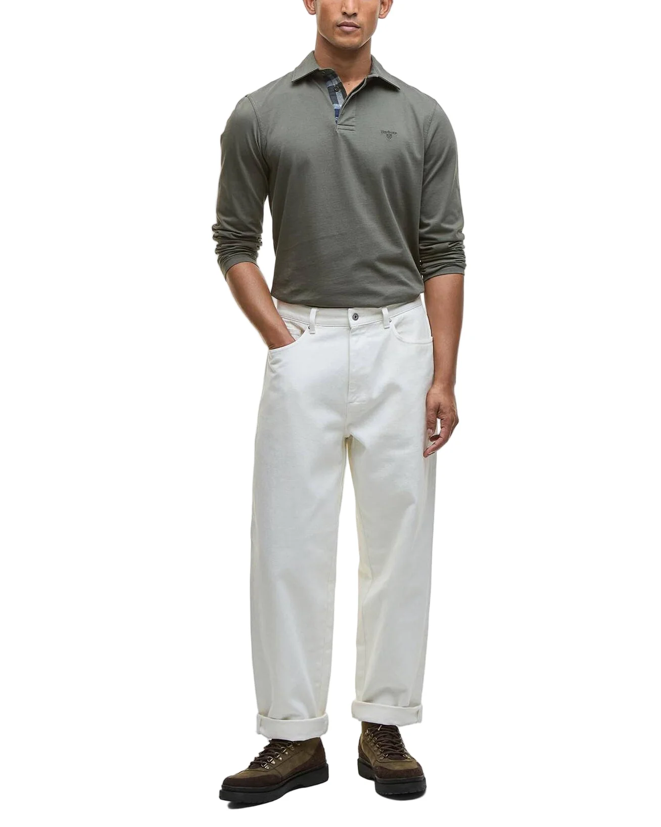 Barbour Mens Margrove Tailored Long Sleeve Polo Shirt - Image 4