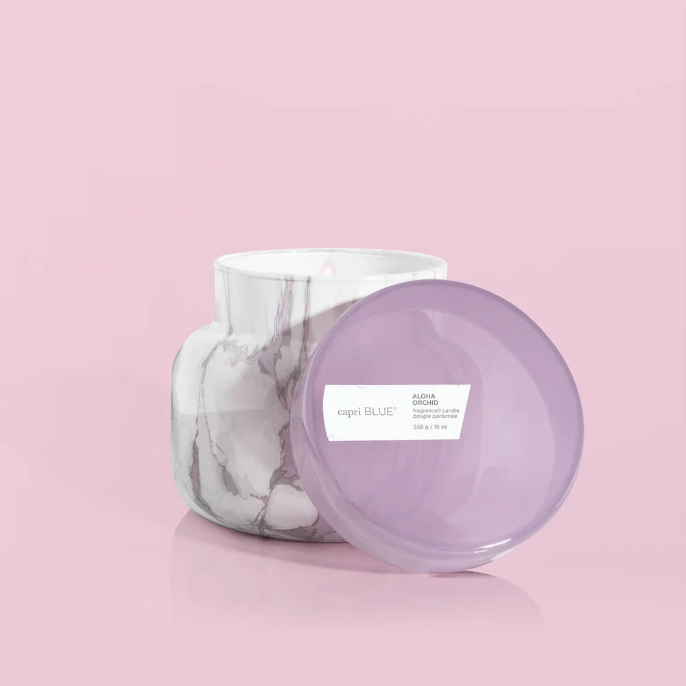 Capri Blue Aloha Orchid Modern Marble Signature Jar - 19 oz. - Image 2