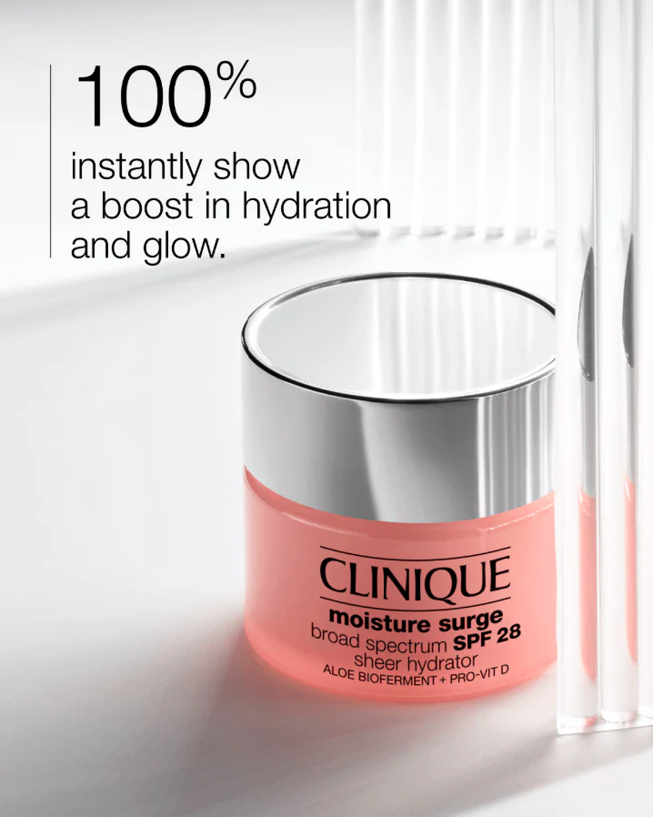 Clinique Moisture Surge Broad Specturm SPF 28 Sheer Hydrator - 2.5 oz. - Image 5