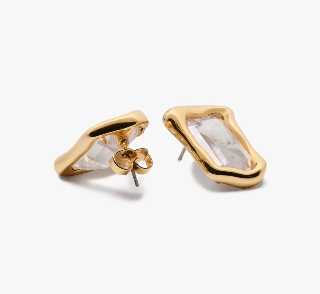 Kate Spade Molten Glass Statement Stud Earrings - Gold-Plated - Image 3