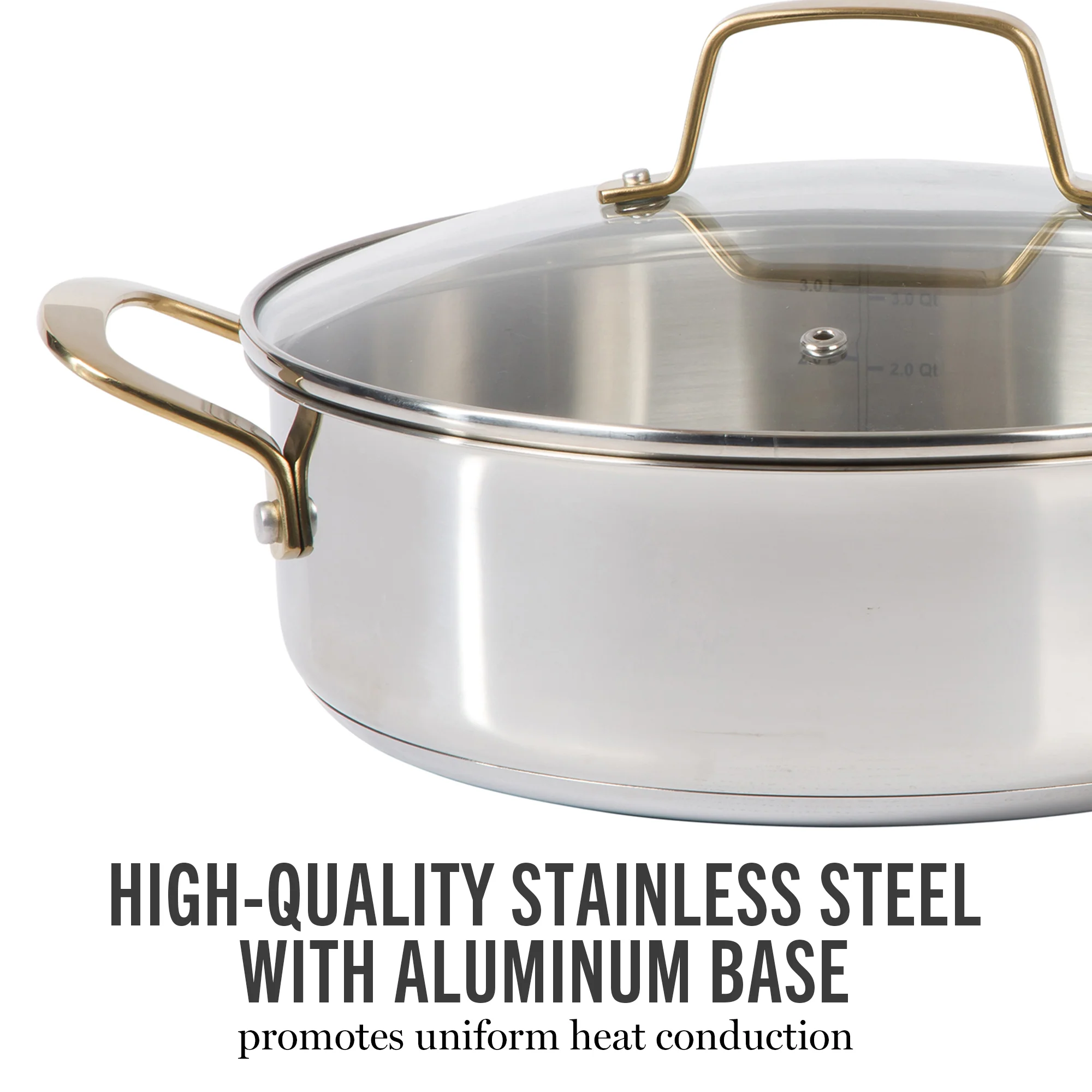 Martha Stewart Castelle Stainless Steel Non-Toxic Cookware Set - 10 Piece - Image 5