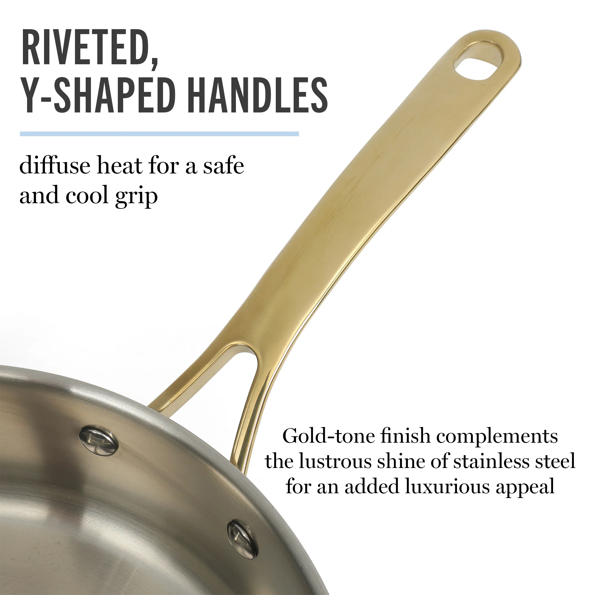 Martha Stewart Castelle Stainless Steel Non-Toxic Cookware Set - 10 Piece - Image 6