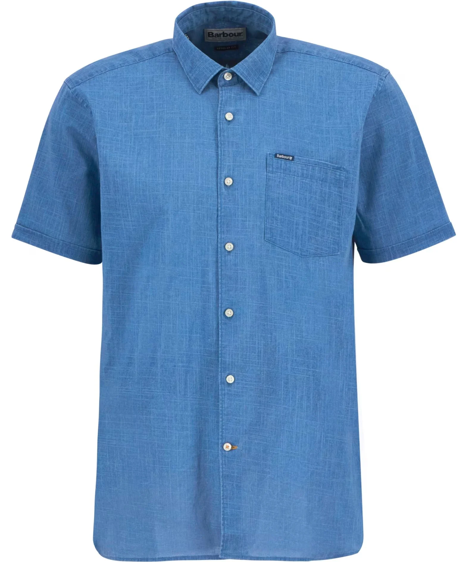 Barbour Mens Pigment Dye Woven Short Sleeve Button Down Shirt - Image 2