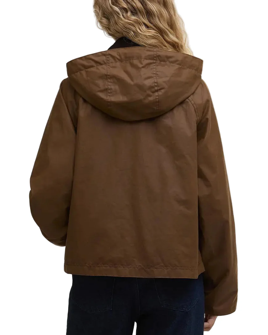 Barbour Womens Myra Waxed Duffle Coat - Image 3
