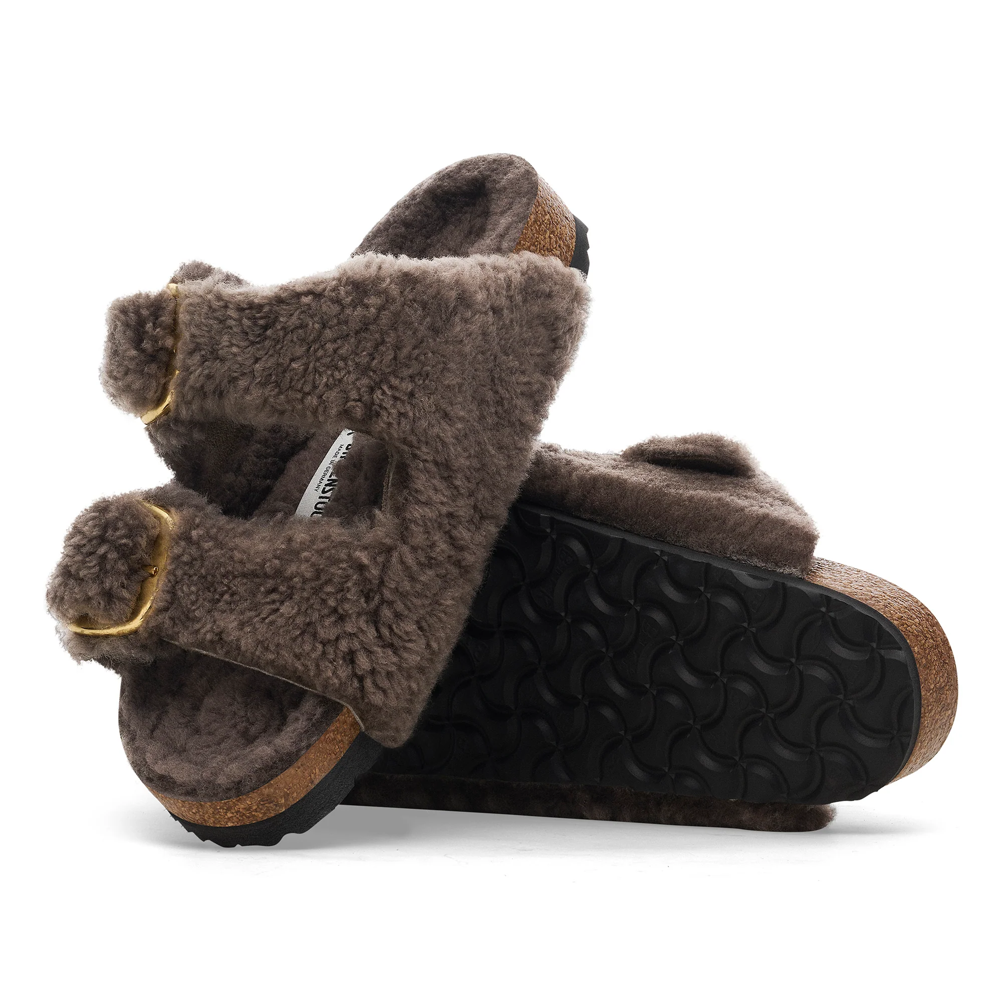 Birkenstock Womens Arizona Big Buckle Shearling Sandals - Medium/Narrow - Image 2