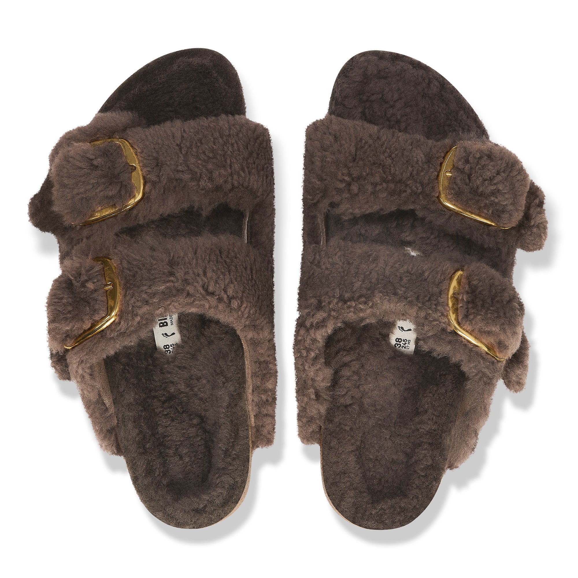 Birkenstock Womens Arizona Big Buckle Shearling Sandals - Medium/Narrow - Image 3