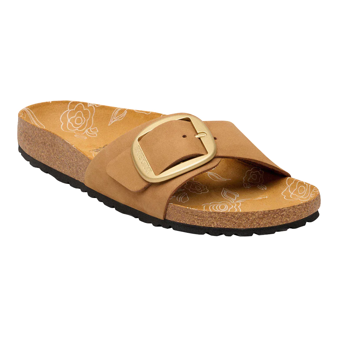 Birkenstock Womens Madrid Big Buckle Nubuck Leather Sandals - Medium/Narrow - Image 2