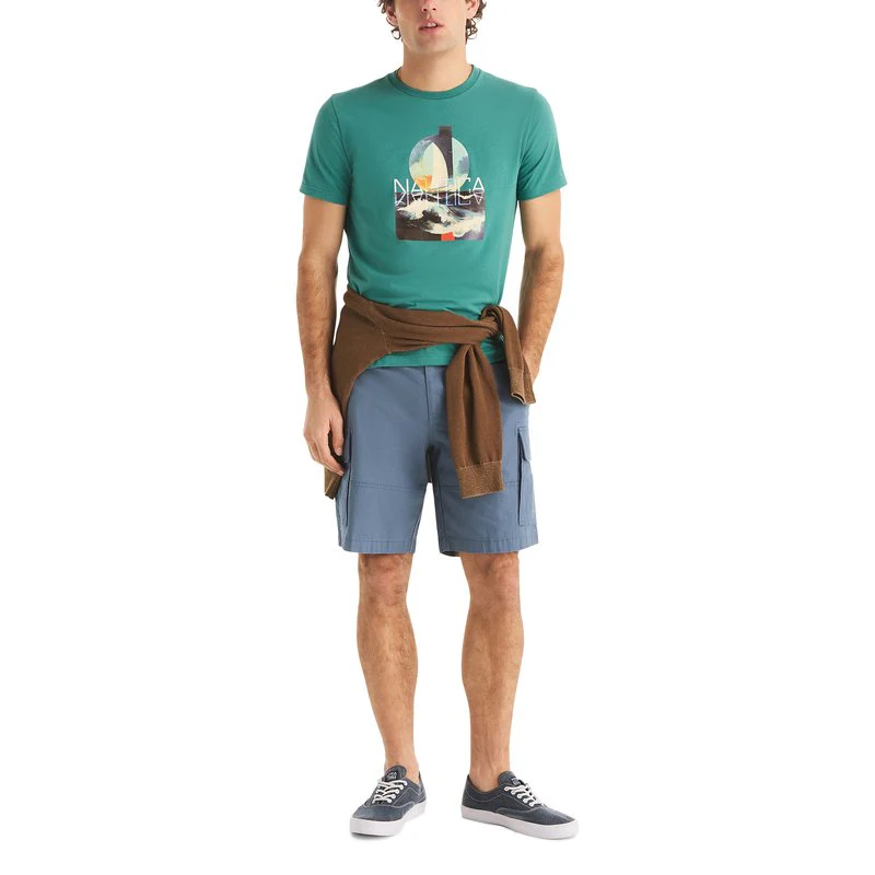 Nautica Mens Sustainably Crafted Big Waves Short Sleeve T-Shirt - Image 4