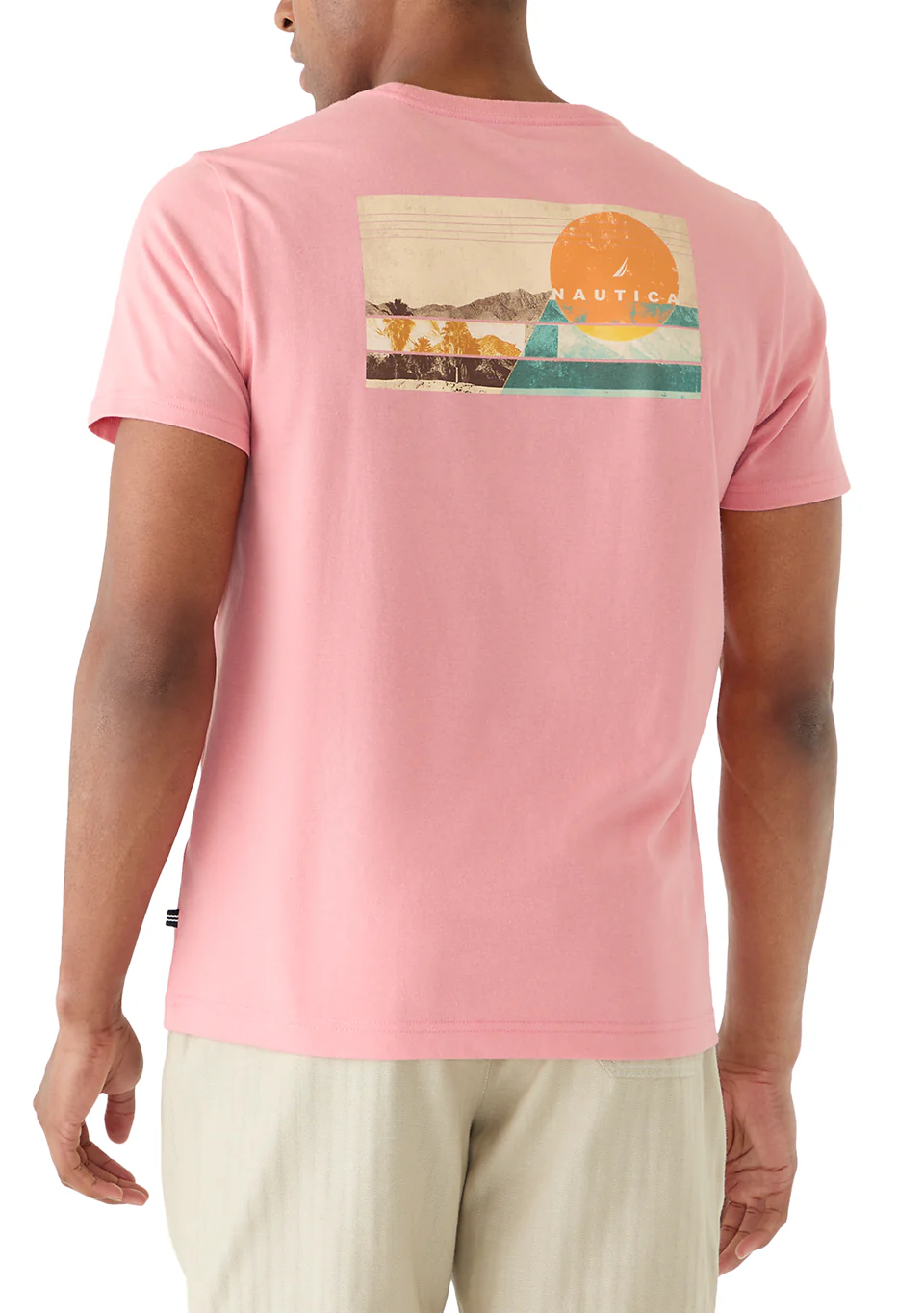 Nautica Mens Sustainably Crafted Land and Sea Graphic Short Sleeve T-Shirt - Image 2