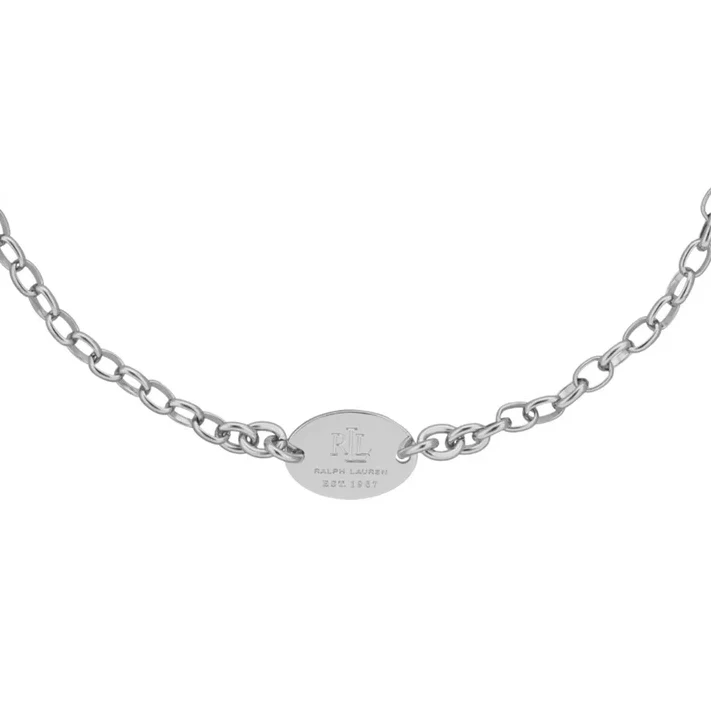 Lauren Ralph Lauren Silver-Tone Logo Necklace - Image 2