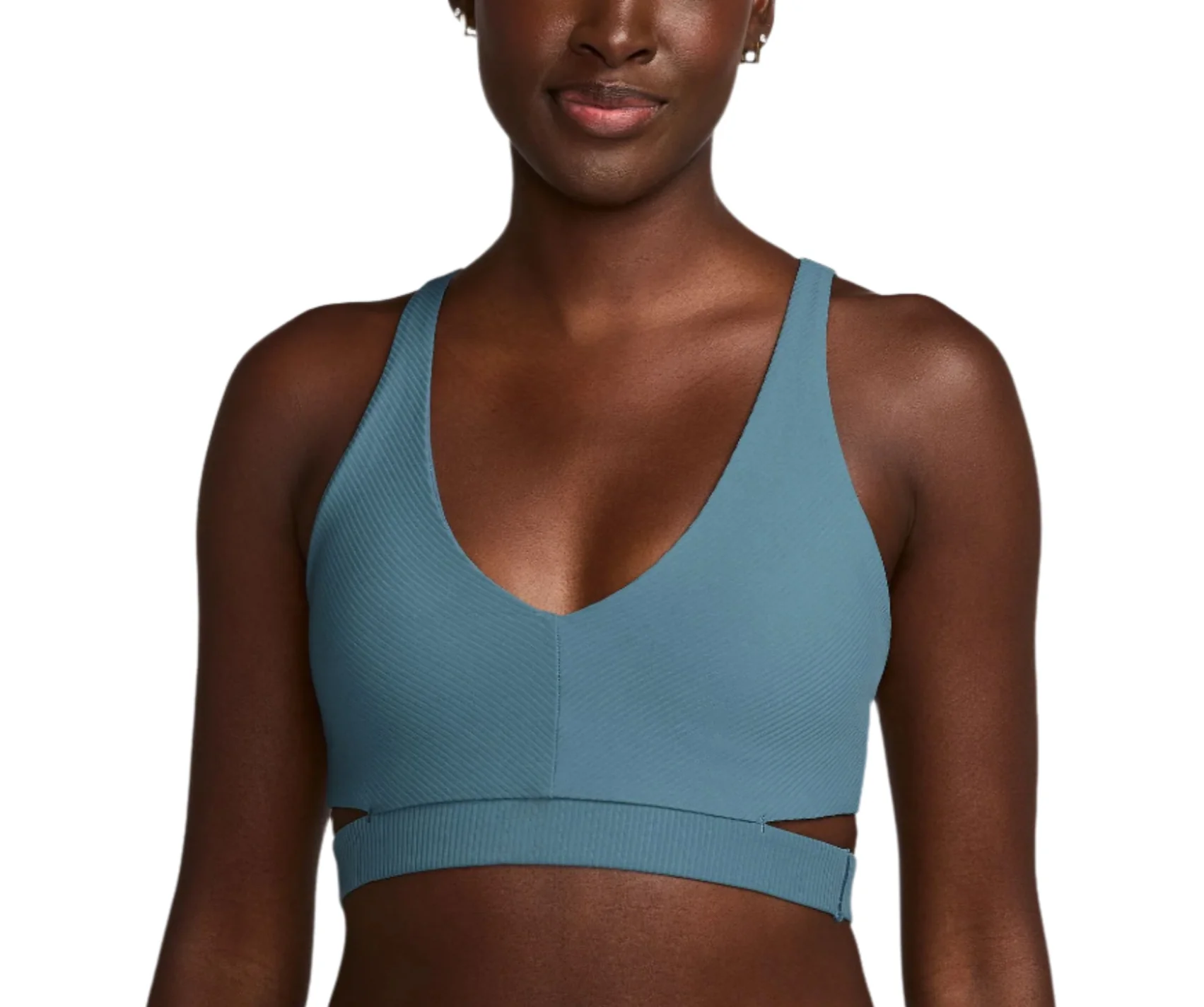 Nike Womens Zenvy Rib Light-Support Padded Sports Bra