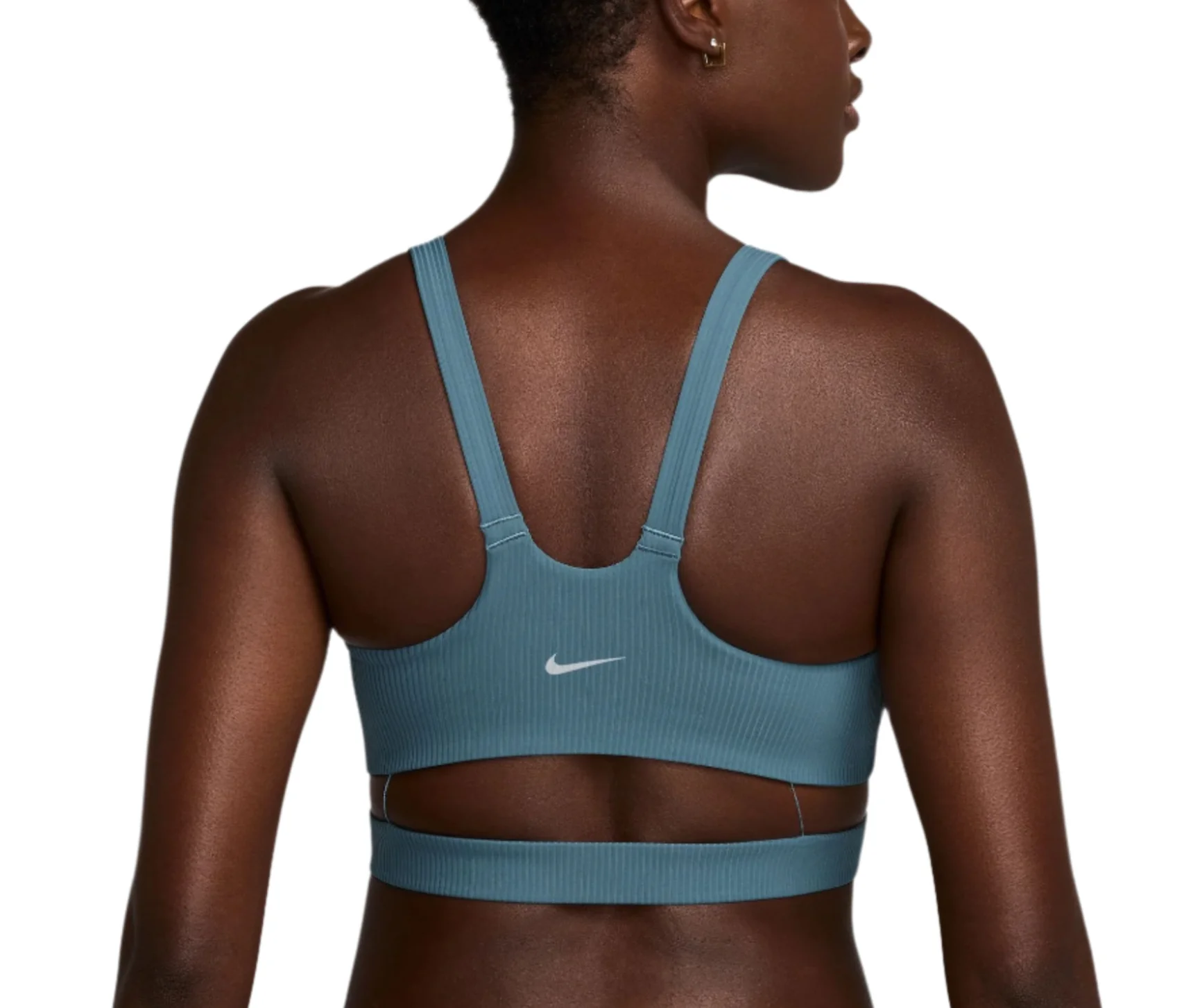 Nike Womens Zenvy Rib Light-Support Padded Sports Bra - Image 2