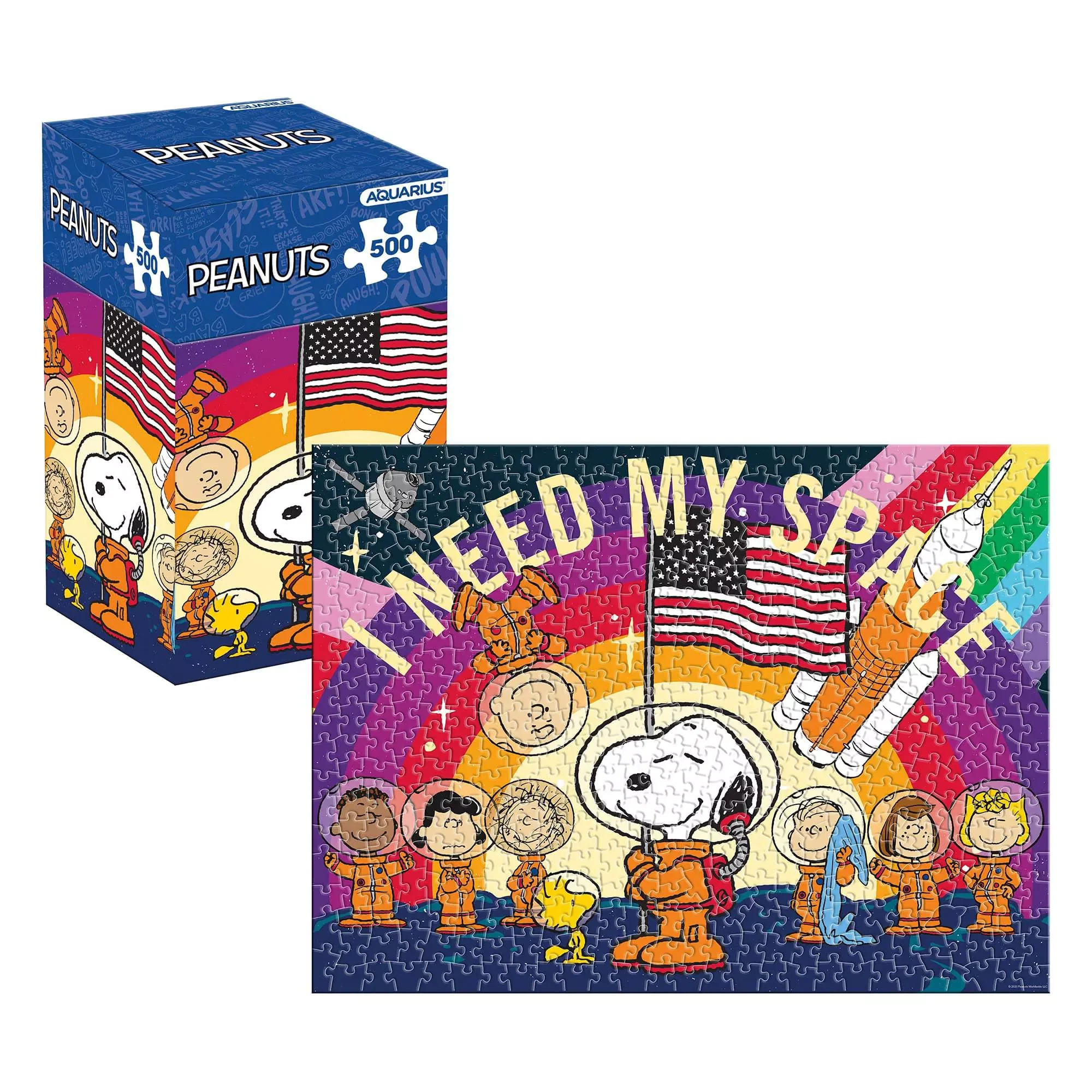Aquarius Peanuts Snoopy In Space 500 Piece Puzzle