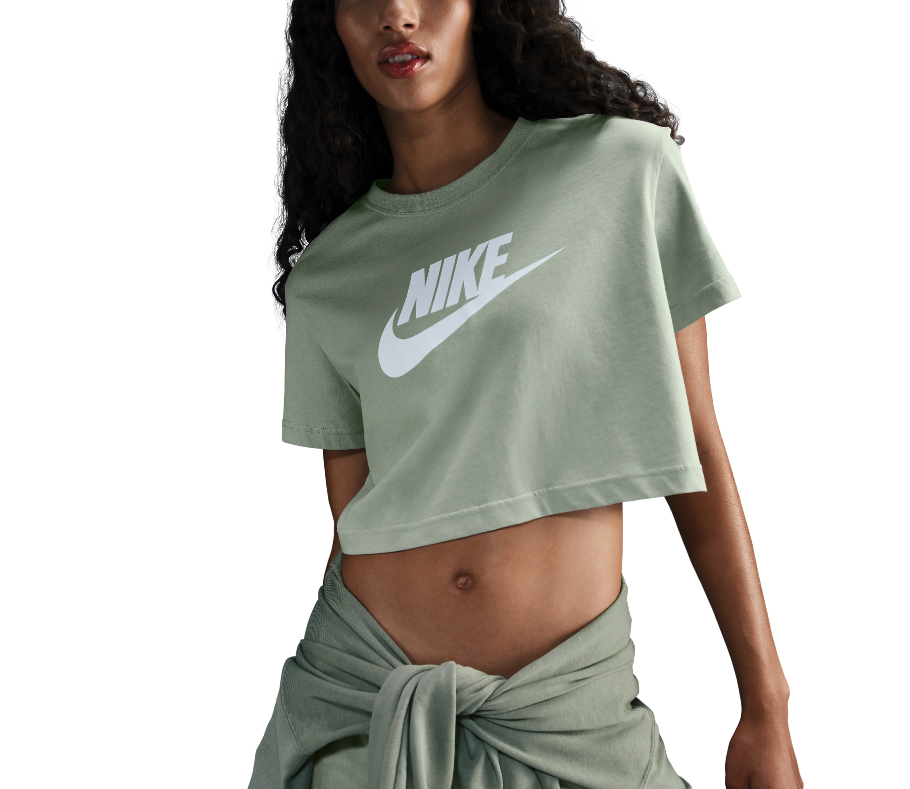 Nike Womens Sportswear Essential Cropped Logo Short Sleeve T-Shirt - Image 2