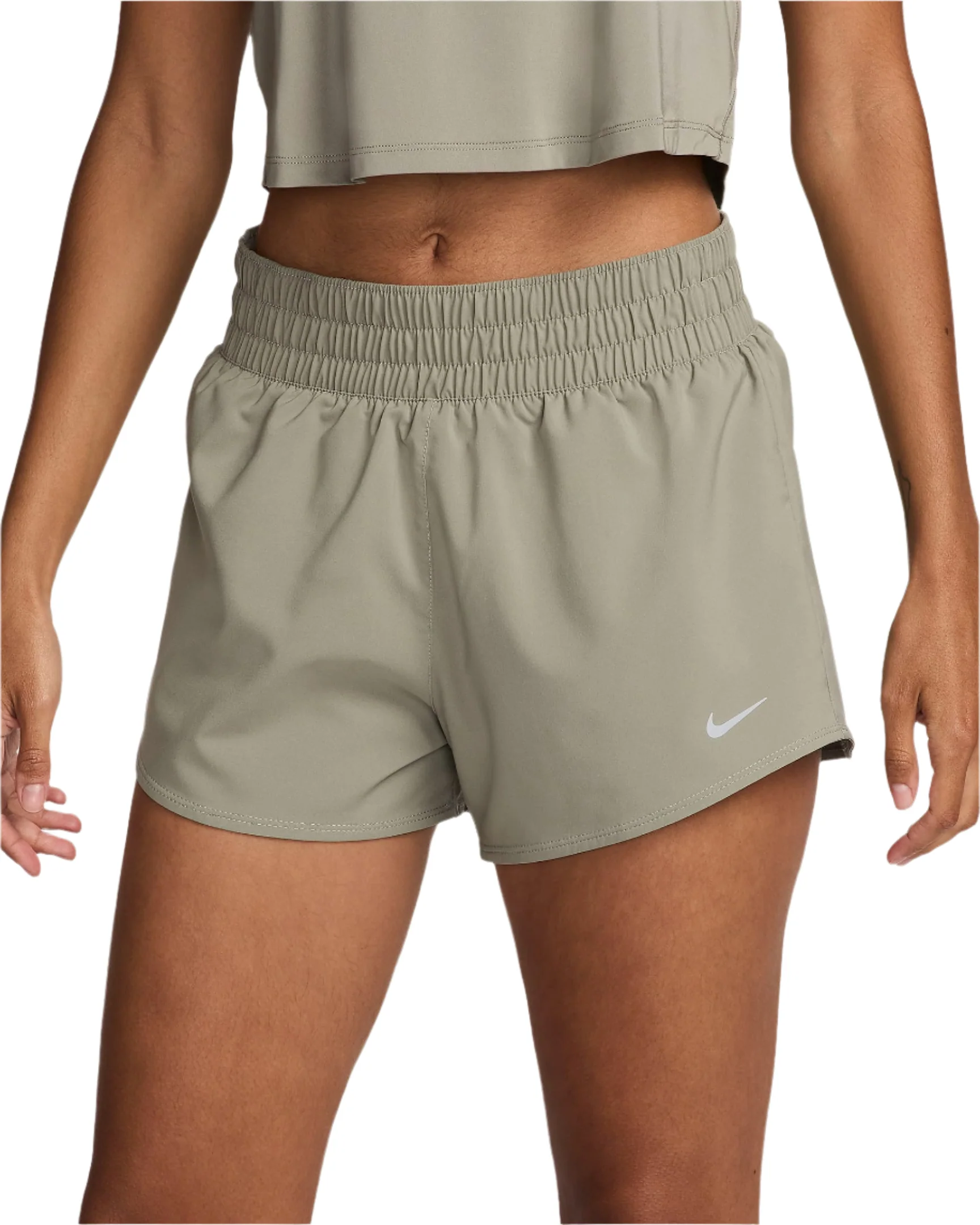 Nike Womens One Dri-FIT Mid-Rise 3" Brief-Lined Shorts - Image 2
