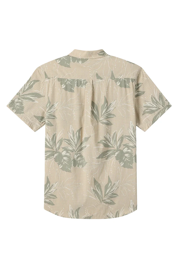 O'Neill Mens TRVLR Perforated Printed Standard Fit Short Sleeve Shirt - Image 2