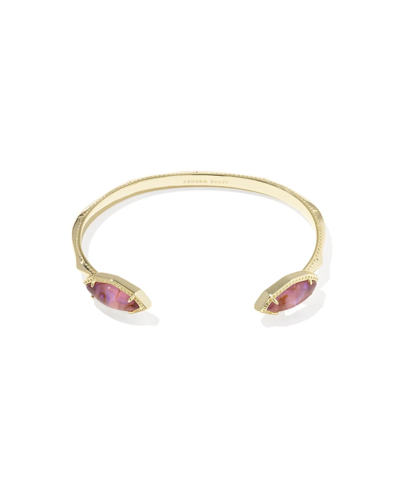 Kendra Scott Ophelia Gold Cuff Bracelet - Light Mauve Illusion - Image 2