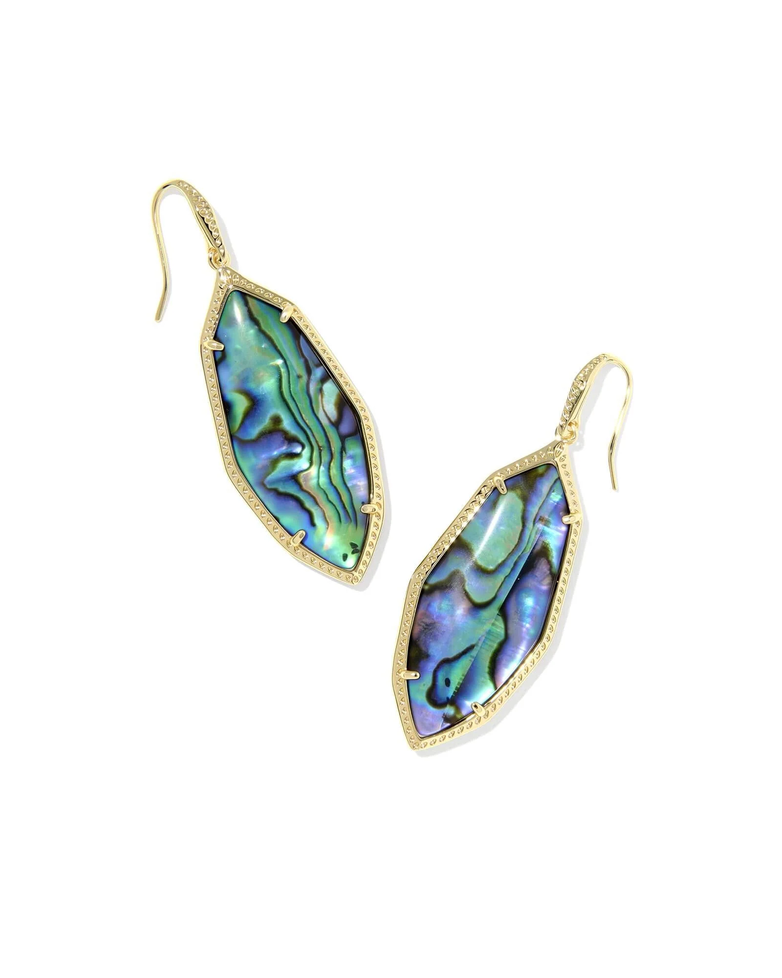 Kendra Scott Ophelia Gold Drop Earrings - Abalone Shell