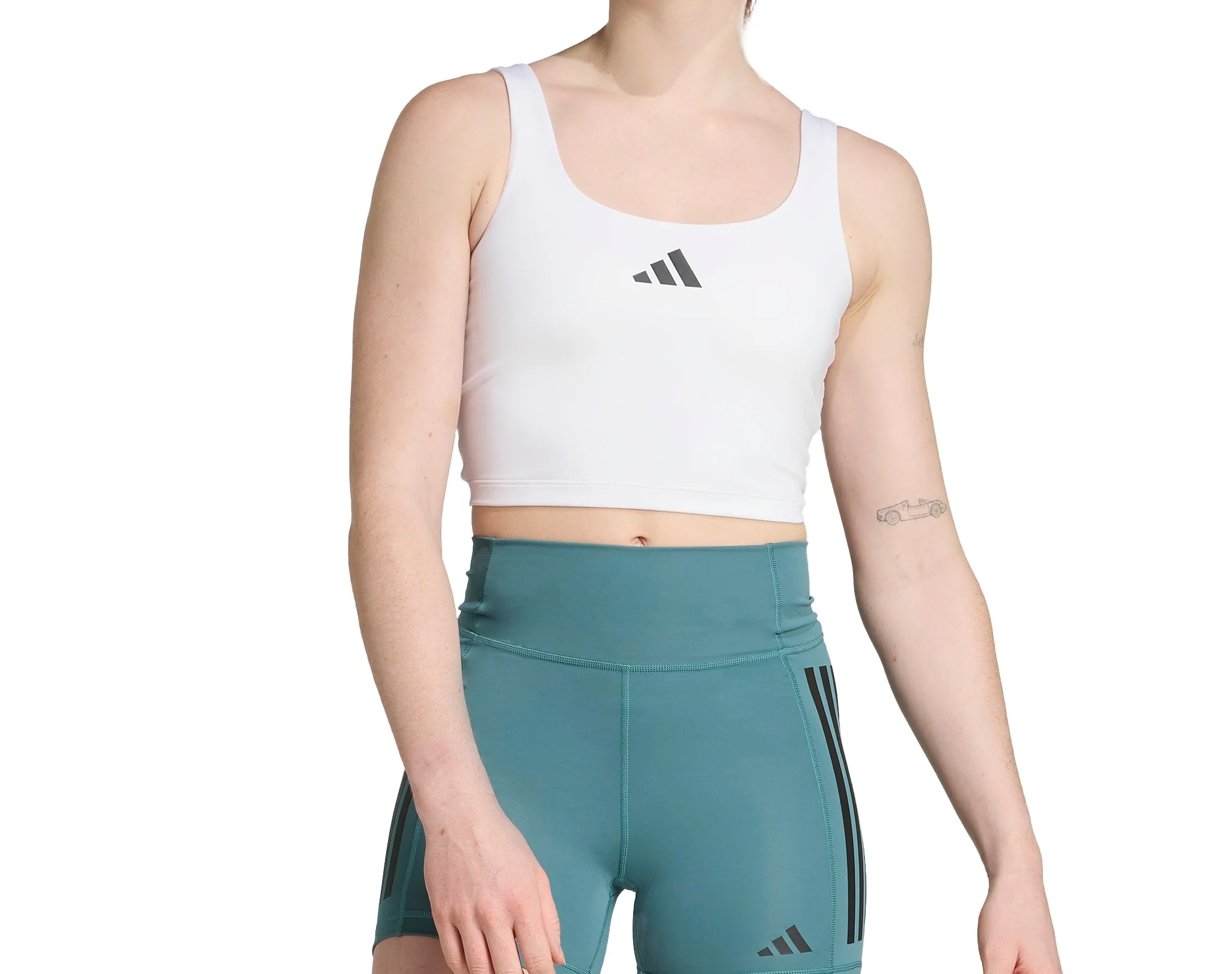 adidas Womens Power Light Support Bra Tank Top - Image 2