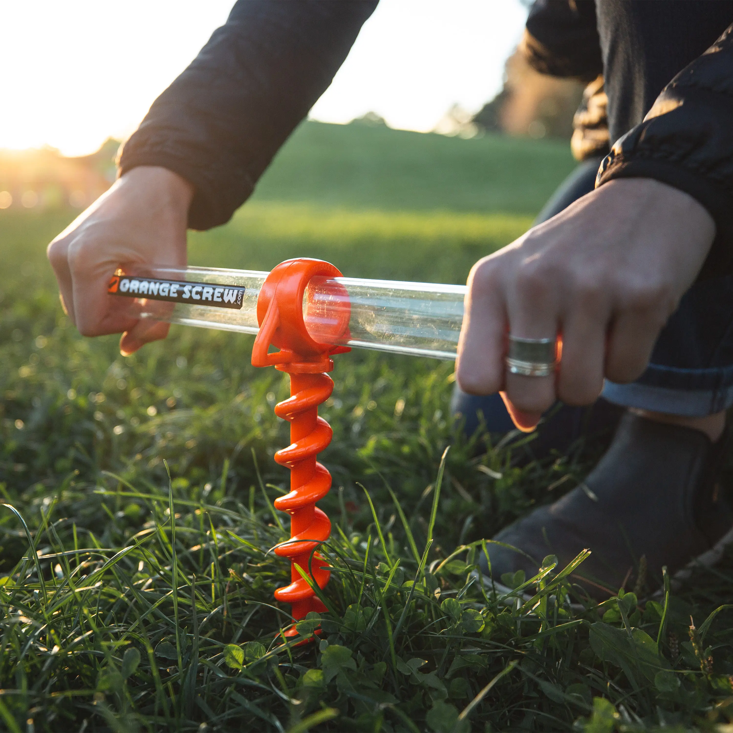 Nite Ize Orange Screw Small Ultimate Ground Anchor - 4 Pack - Image 4