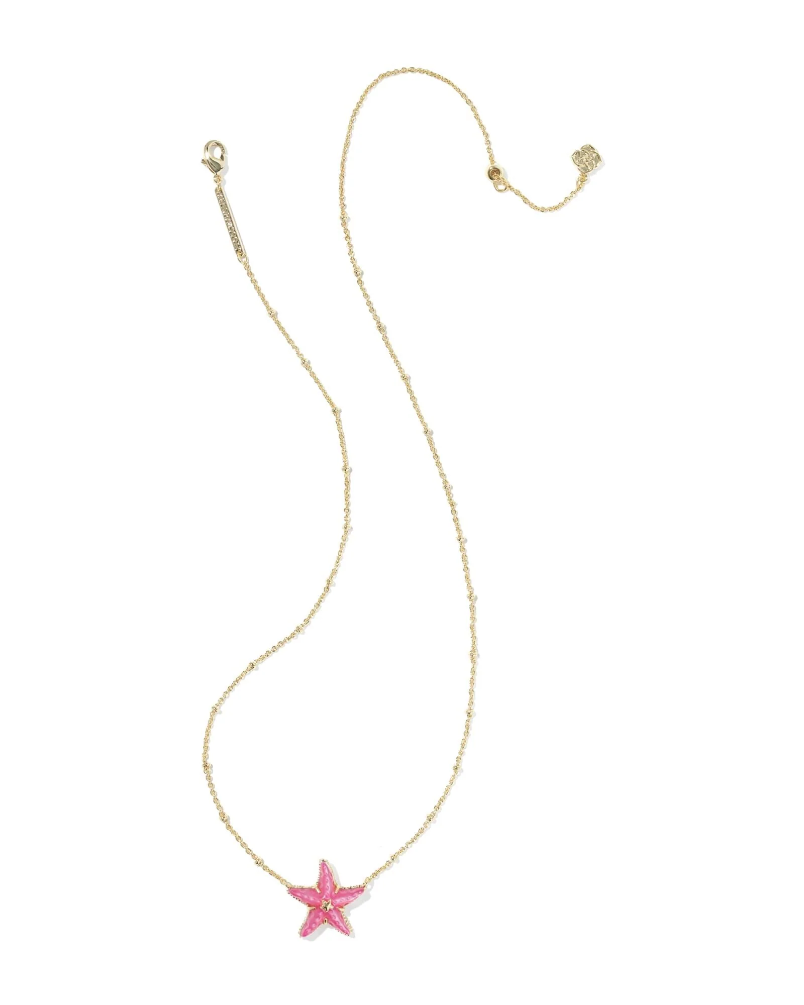 Kendra Scott Parker Starfish Gold Short Pendant Necklace - Bright Pink Mother Of Pearl - Image 3