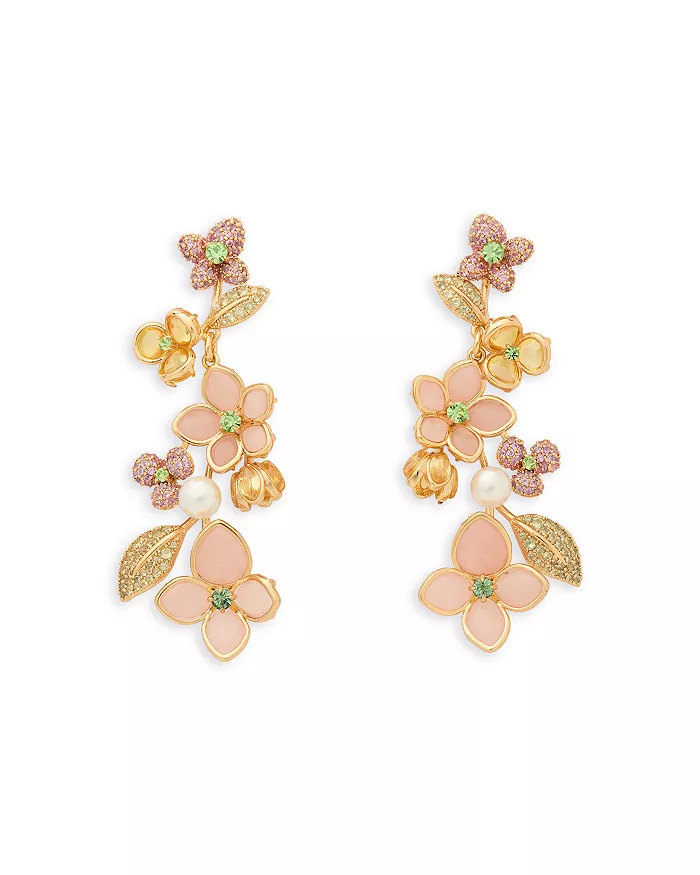Kate Spade Pastel Petals Linear Earrings
