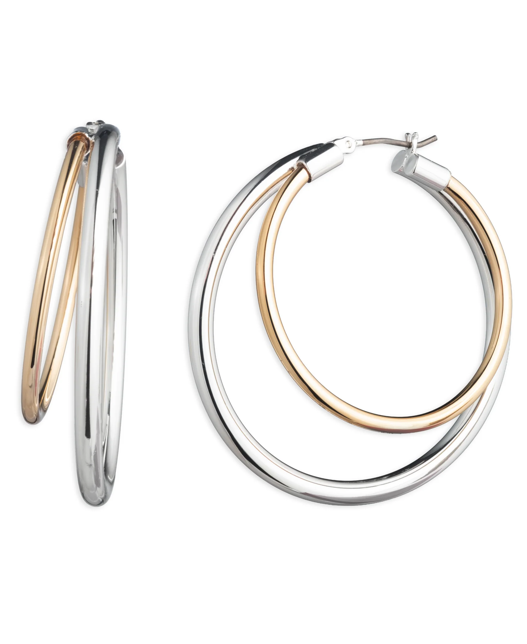 Lauren Ralph Lauren Two-Tone Split Hoop Earrings