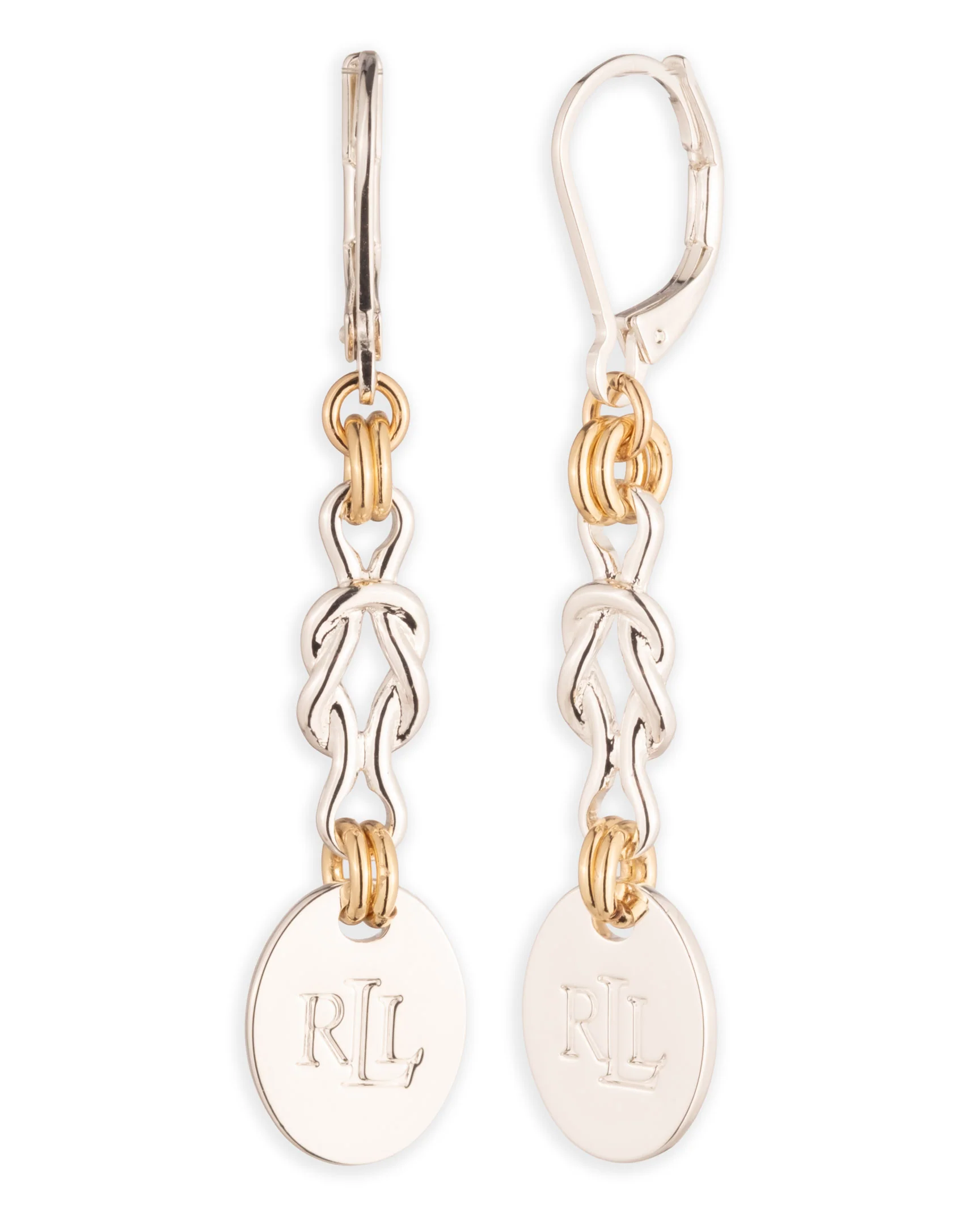 Lauren Ralph Lauren Logo Knot Linear Earrings